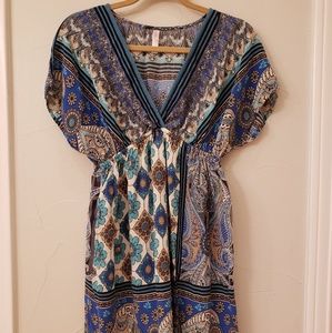 Blue swim coverup